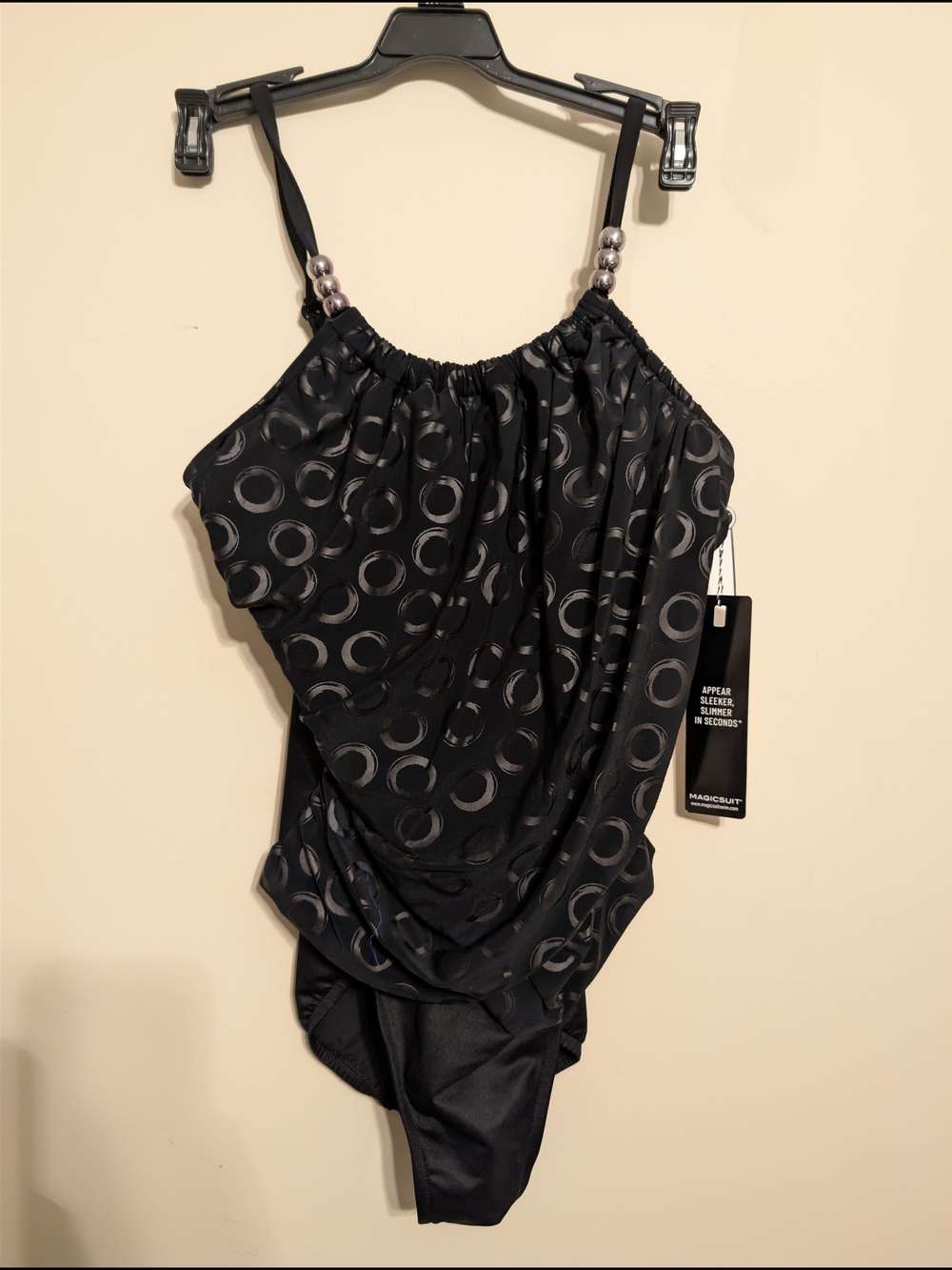NWT Magicsuit Cosmos Lisa Slimming One Piece Swimsuit Underwire Ruched Black 12